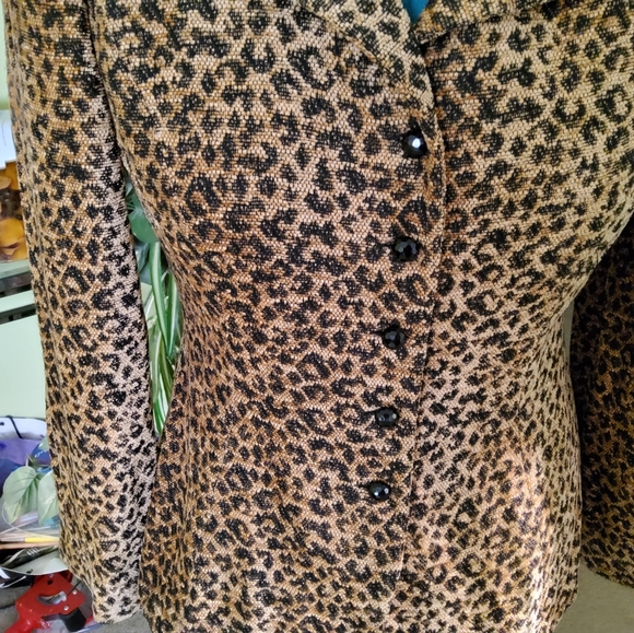 Vintage Animal print Suit Size 14 - Picture 6 of 12